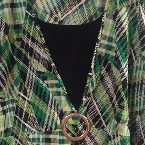 Multicolored Green Top